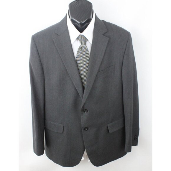Banana Republic Men Jacket Blazer Sport Coat 2 Button Wool Canada Gray Sz 44 R - Picture 1 of 16